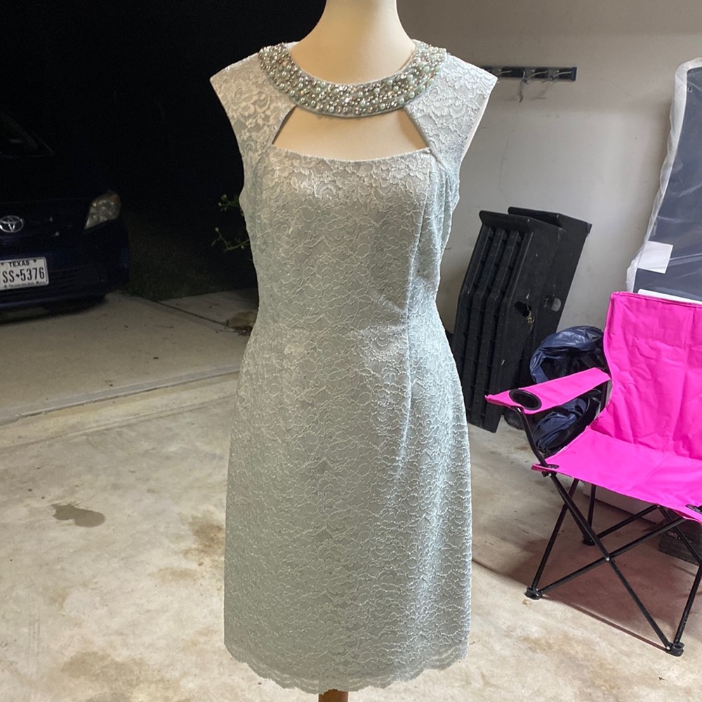 Mother of bride light blue dress